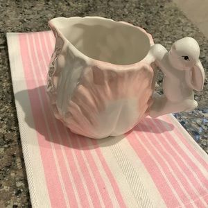 lily & Lark Bunny Creamer And Non-Brand Dish Towel